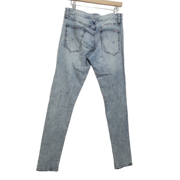 Hudson | Zane HDR Skinny Jeans Light Blue Fade Wash Denim 32x33 - Picture 2 of 9
